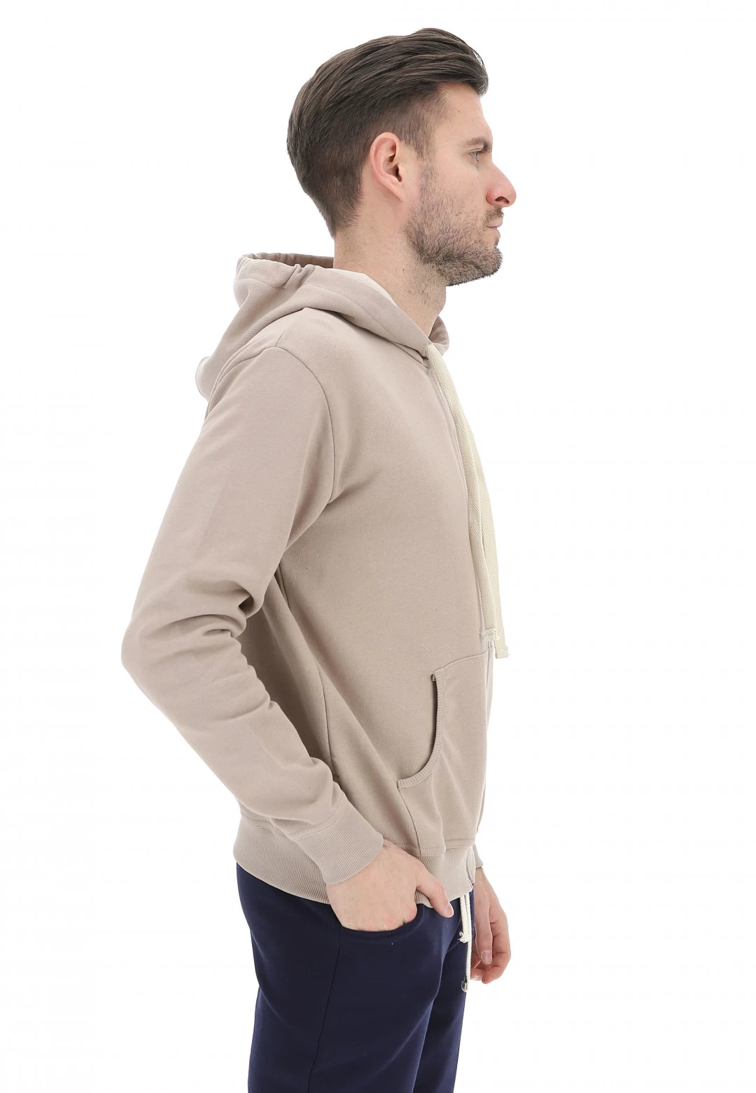 Felpa Con Zip Garzata Age Cappuccio Tinta Unita 14 Felpa Con Zip Garzata Age Cappuccio Tinta Unita - immagine 12