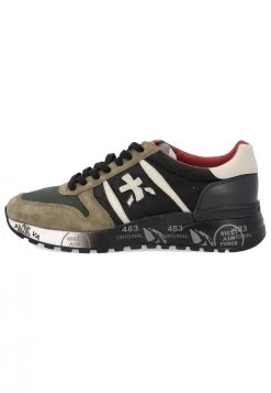 Sneakers Premiata Lander 4949 Nero E Verde Scuro