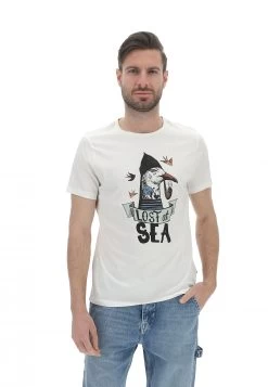T-shirt Blend Con Stampa Frontale Gabbiano Pirata