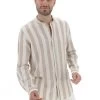 Camicia Coreana Age Uomo Rigata In Misto Lino E Cotone 2 Camicia Coreana Age Uomo Rigata In Misto Lino E Cotone -Negozio Da Uomo Alla Moda 072e4079bed011d590f5d151c7ee3f8d