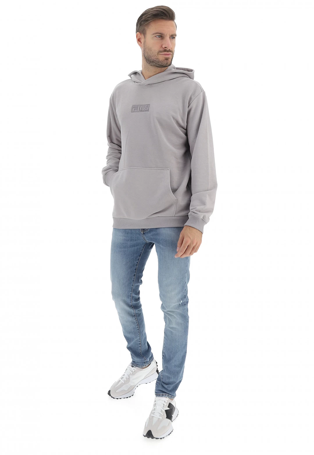 Felpa Con Cappuccio Fila Riquadro Logo Ricamato E Tascha A Marsupio 7 Felpa Con Cappuccio Fila Riquadro Logo Ricamato E Tascha A Marsupio - immagine 5