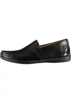 Mocassino Geox Siron In Pelle Nera Morbida U34r1c 00043