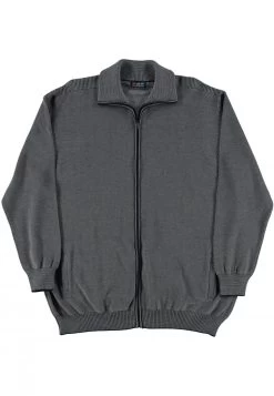 Maglia Full Zip In Cotone Re Del Mare Extrasize
