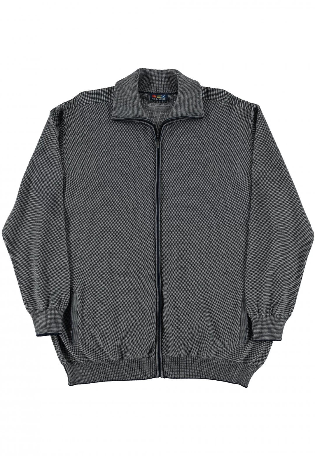 Maglia Full Zip In Cotone Re Del Mare Extrasize 3 Maglia Full Zip In Cotone Re Del Mare Extrasize