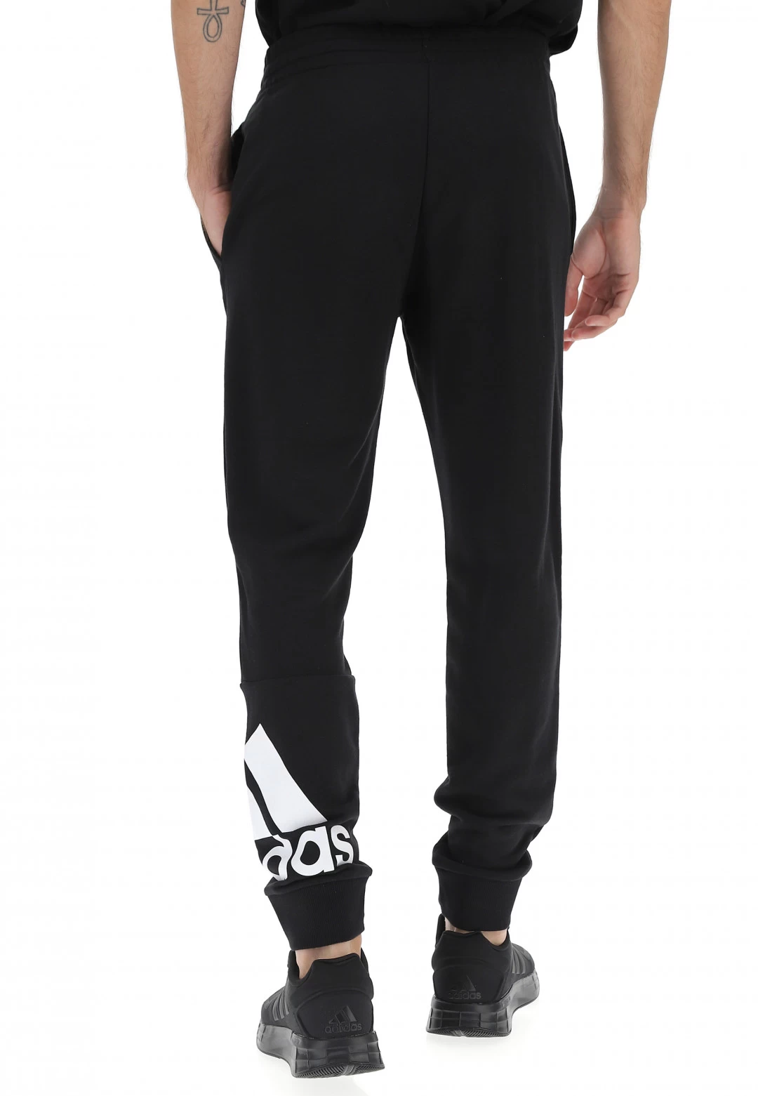 Pantalone Garzato Logo Sul Fondo Adidas Gk8968 Nero 5 Pantalone Garzato Logo Sul Fondo Adidas Gk8968 Nero - immagine 3