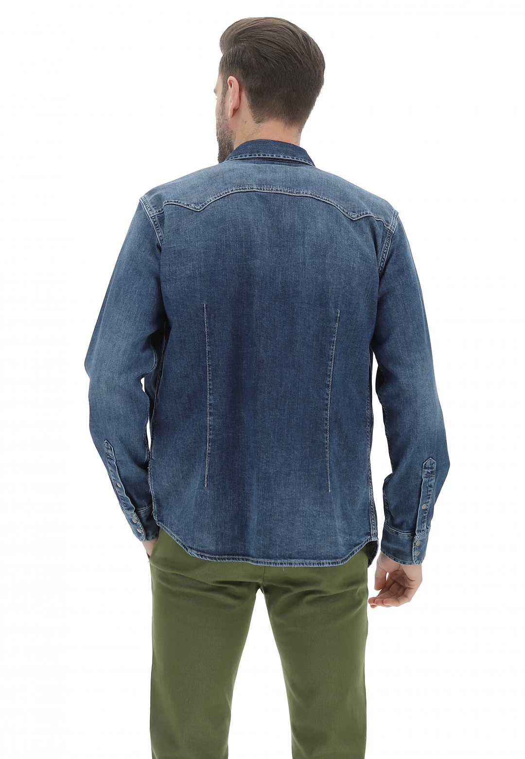 Camicia In Denim Gas Uomo Con Bottoni A Pressione 5 Camicia In Denim Gas Uomo Con Bottoni A Pressione - immagine 3