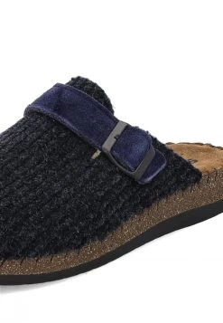 Ciabatte Sanofit Tessuto A Costine Blu E Sottopiede Pelle -Negozio Da Uomo Alla Moda 10c1b84058ea7891f961727d4250a1c2