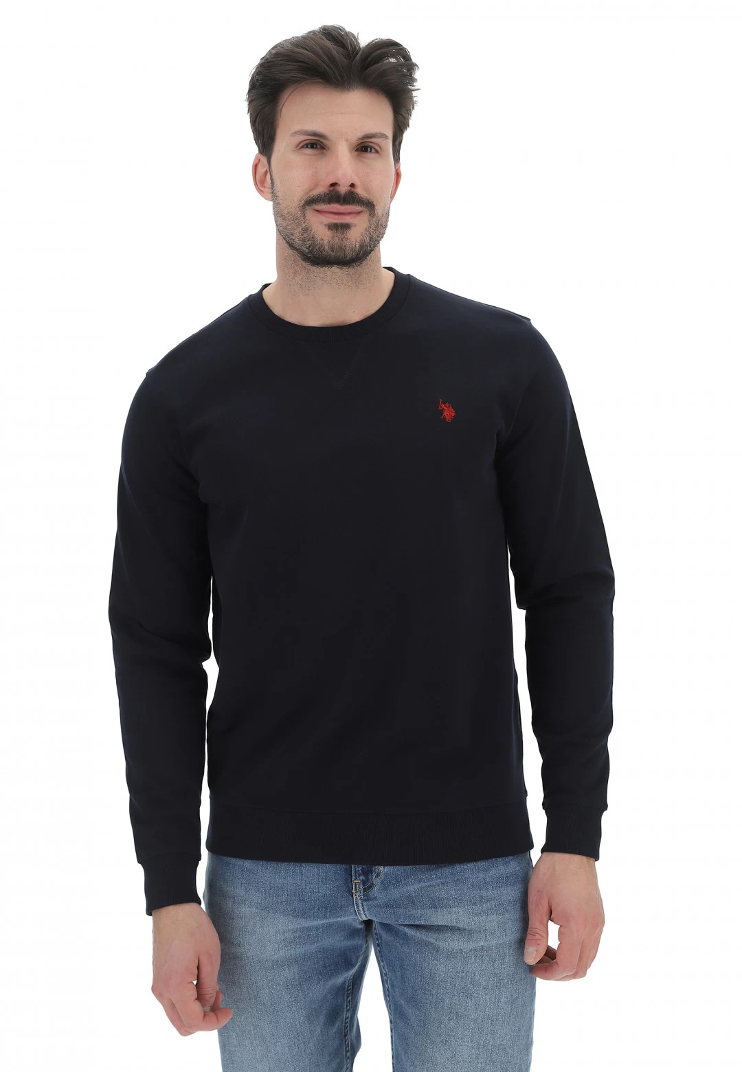 Felpa Girocollo U.s. Polo Assn. Uomo Basic Con Logo Piccolo Ricamato A Contrasto 13 Felpa Girocollo U.s. Polo Assn. Uomo Basic Con Logo Piccolo Ricamato A Contrasto - immagine 11