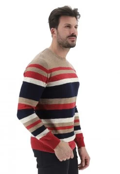 Maglioncino Girocollo Uomo Tupertu In Cotone A Righe Multicolor -Negozio Da Uomo Alla Moda 11c9fc4a0f9c032e042ec53ad18afa5f