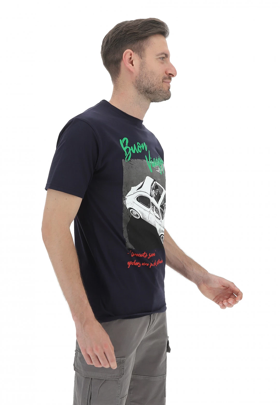 T-shirt Keyjey Denim Stampa Buon Viaggio 9 T-shirt Keyjey Denim Stampa Buon Viaggio - immagine 7