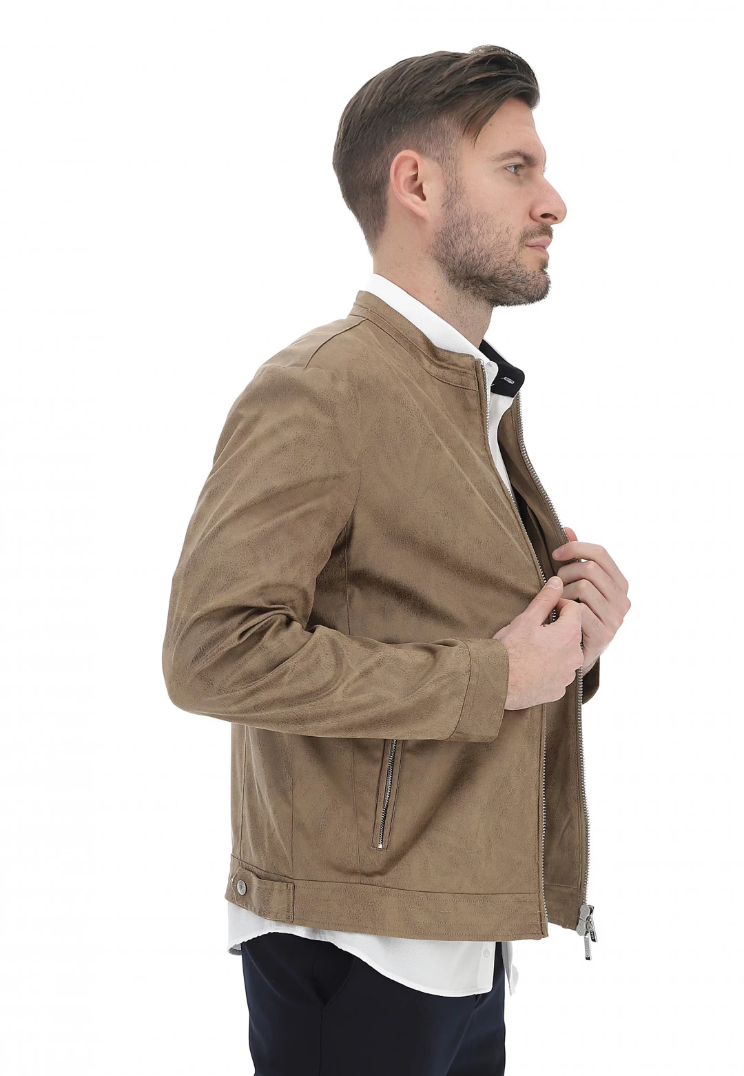 Gaudi Giacca In Similpelle Gaudì Con Collo A Fascetta Basso 4 Gaudi Giacca In Similpelle Gaudì Con Collo A Fascetta Basso - immagine 2