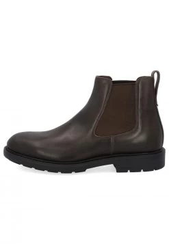 Polacchino In Pelle Color Caffè Nerogiardini I201663u Con Elastico Laterale