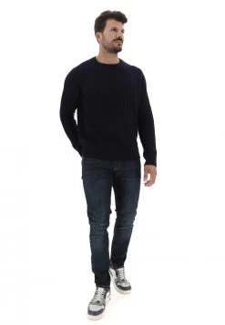 Maglione Girocollo Manuel Ritz Con Lavorazione A Treccia Made In Italy -Negozio Da Uomo Alla Moda 17e1a3e906b804cd9eba6d35a0e35ad2