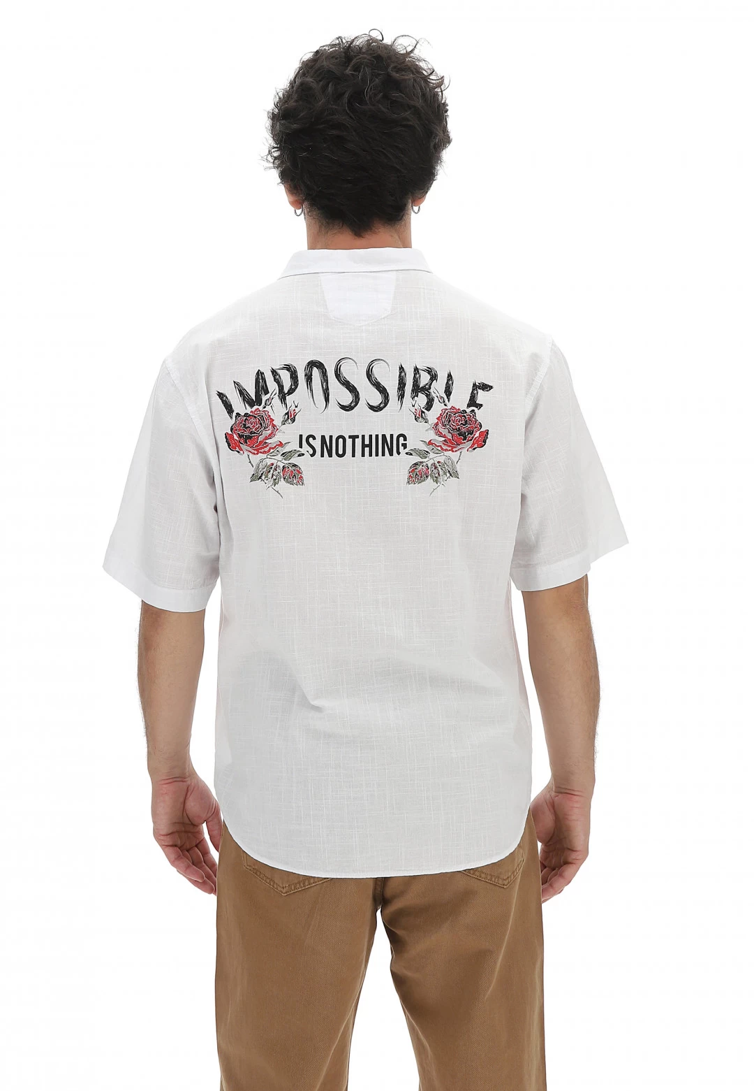 Camicia In Cotone Stampa Impossible Catch Uomo 5 Camicia In Cotone Stampa Impossible Catch Uomo - immagine 3