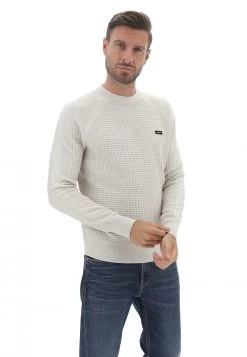 Maglioncino Girocollo Calvin Klein Con Lavorazione Waffle E Patch Uomo -Negozio Da Uomo Alla Moda 1cc57d42adca3d1a46ab0121c41cceb0