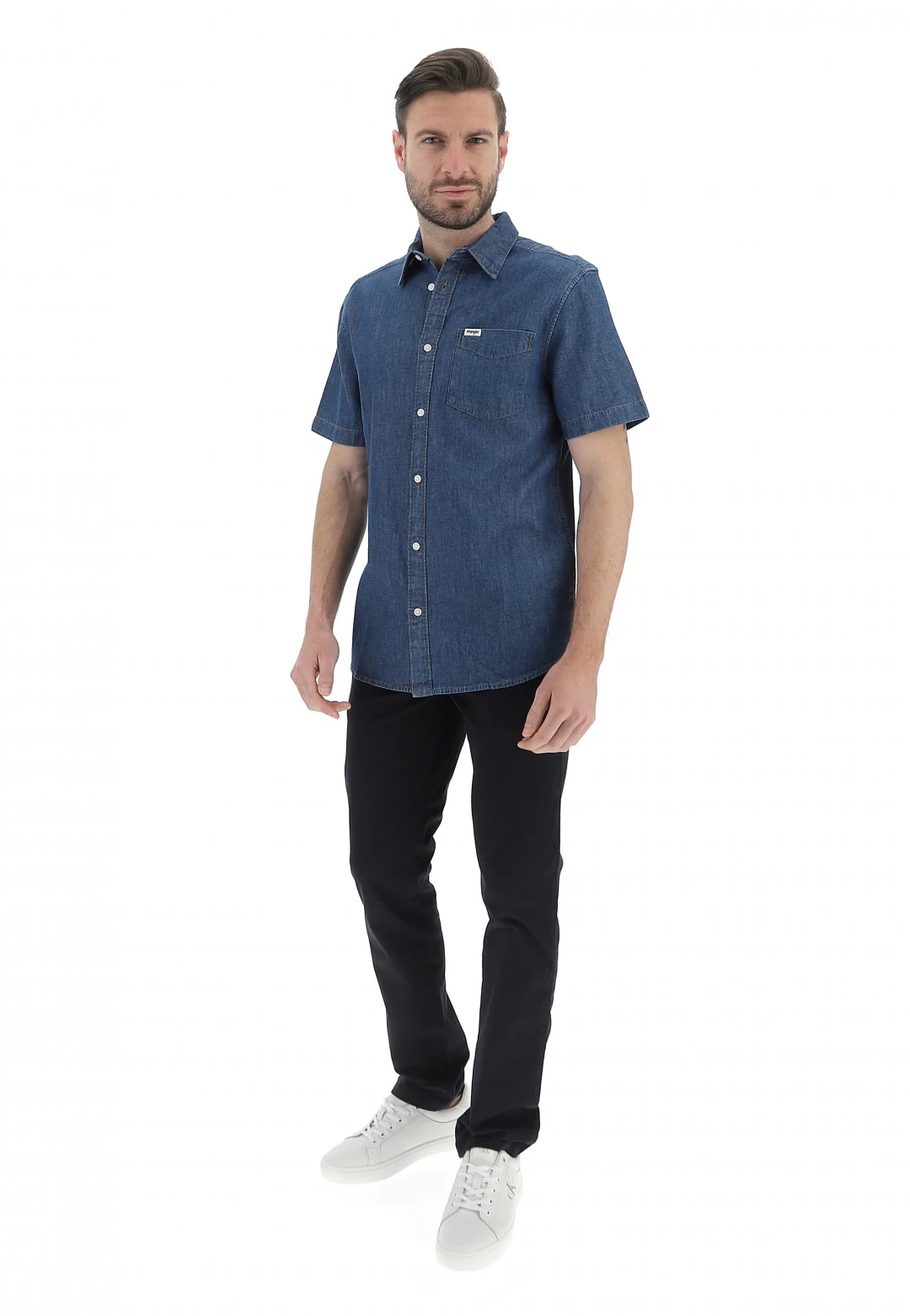 Wrangler Camicia Denim Manica Corta W5k05k96n 7 Wrangler Camicia Denim Manica Corta W5k05k96n - immagine 5