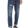 Pantalone Jeans 8.9 Mod. Wilson In Cotone Loose Fit Con Lavaggio Scuro E Rotture