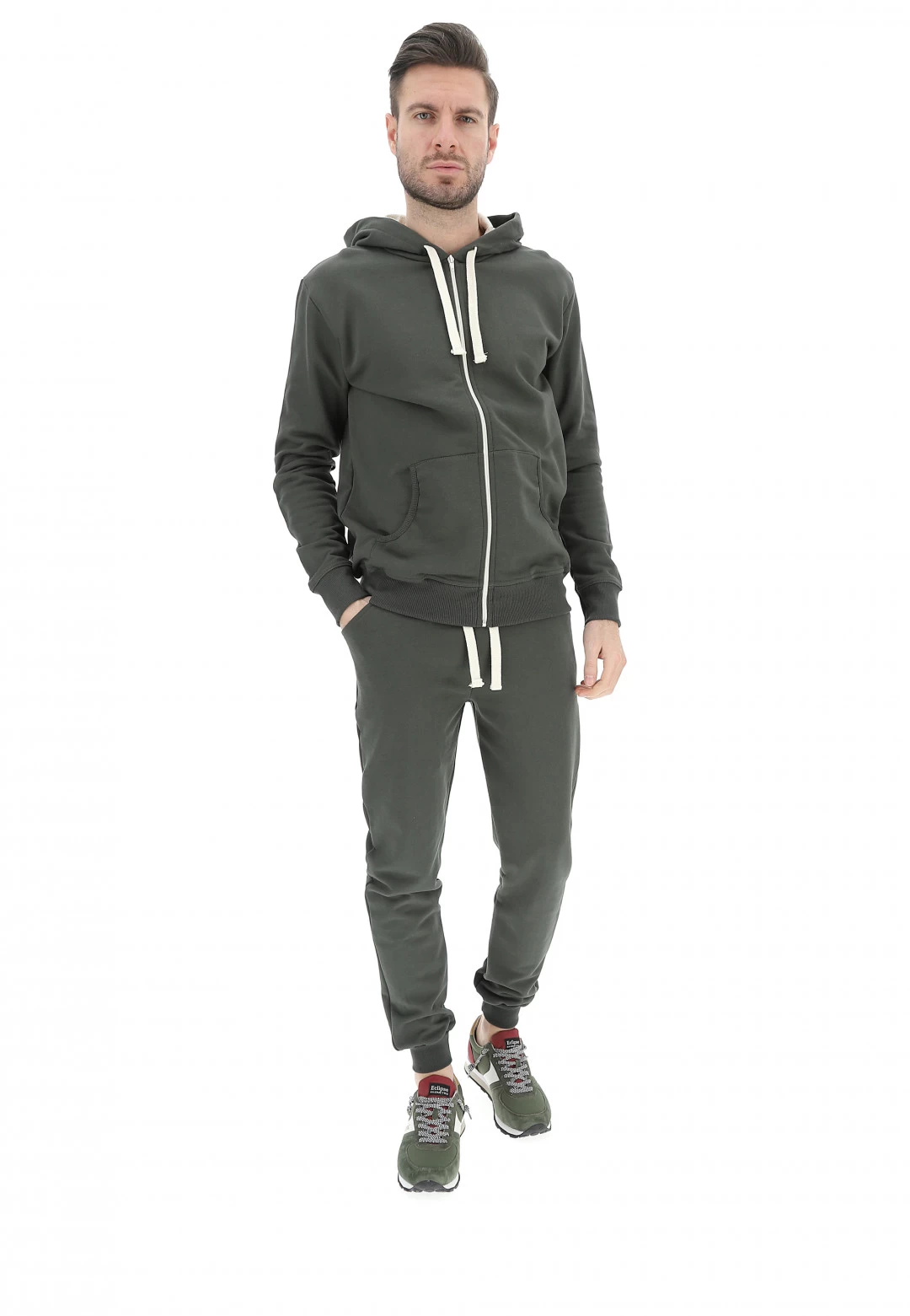 Felpa Con Zip Garzata Age Cappuccio Tinta Unita 20 Felpa Con Zip Garzata Age Cappuccio Tinta Unita - immagine 18