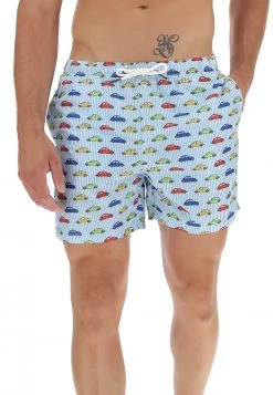 Boxer Rigato Con Stampa All Over Auto Age