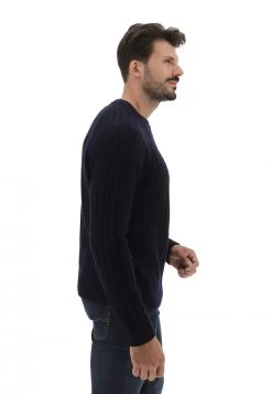 Maglione Girocollo Manuel Ritz Con Lavorazione A Treccia Made In Italy -Negozio Da Uomo Alla Moda 254b783b5bd6c251f07969eba2289335