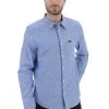 Camicia Uomo Lee In Misto Cotone E Lino Tinta Unita