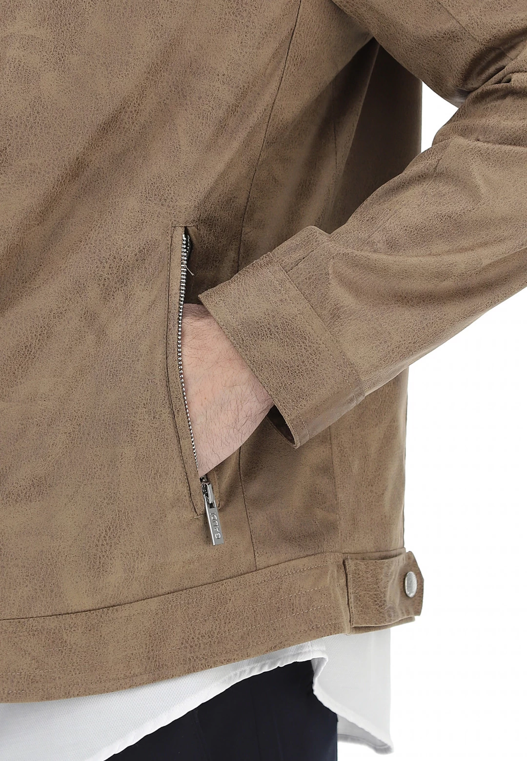 Gaudi Giacca In Similpelle Gaudì Con Collo A Fascetta Basso 7 Gaudi Giacca In Similpelle Gaudì Con Collo A Fascetta Basso - immagine 5