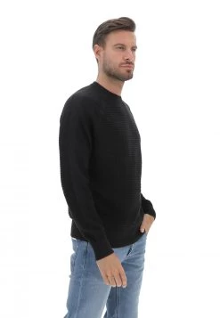 Maglioncino Girocollo Calvin Klein Con Lavorazione Waffle E Patch Uomo -Negozio Da Uomo Alla Moda 2d09d614619fd94d016607e8788c1993