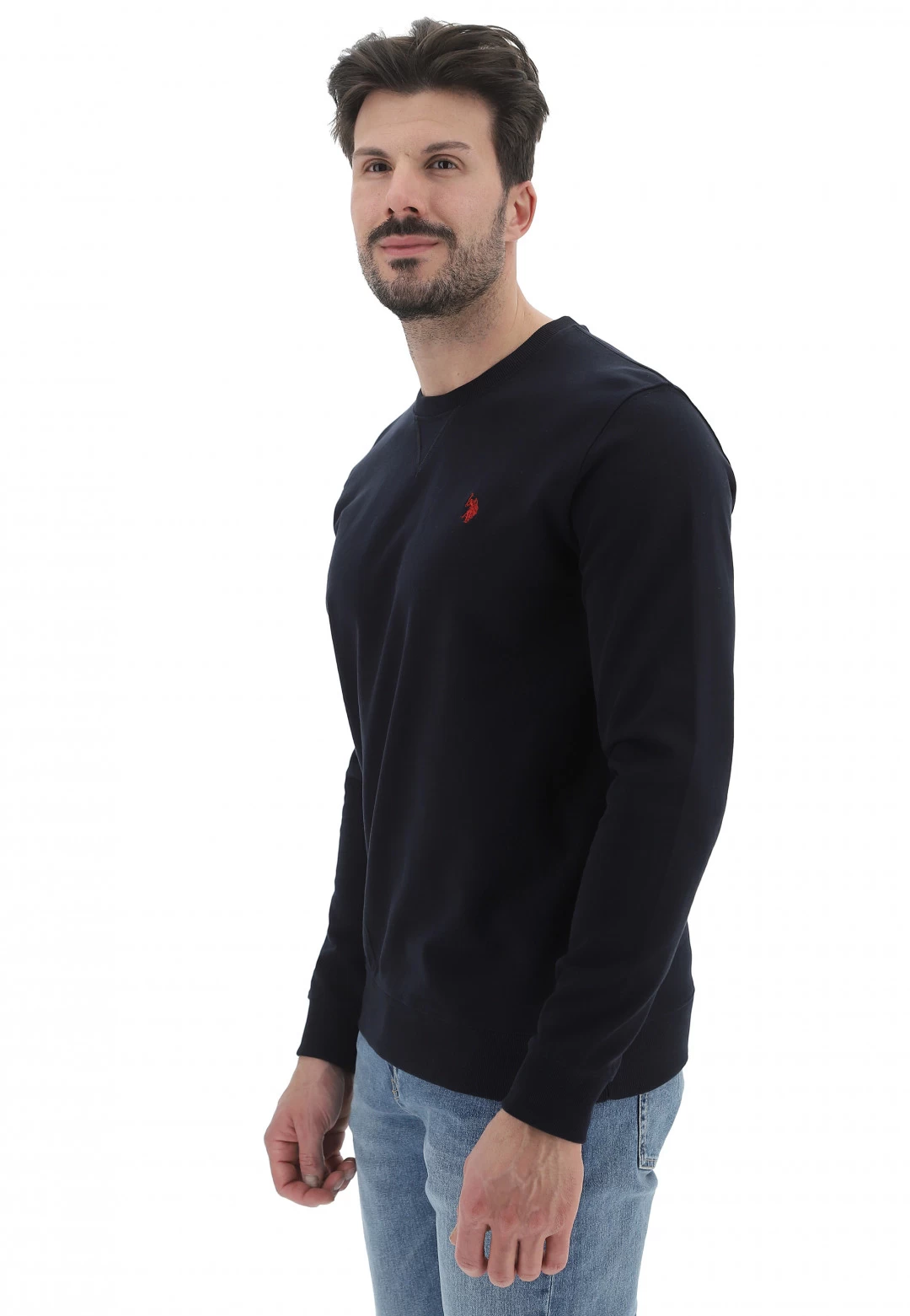 Felpa Girocollo U.s. Polo Assn. Uomo Basic Con Logo Piccolo Ricamato A Contrasto 14 Felpa Girocollo U.s. Polo Assn. Uomo Basic Con Logo Piccolo Ricamato A Contrasto - immagine 12