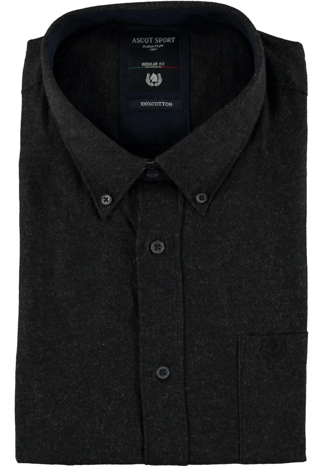 Camicia Manica Lunga In Flanella Ascot Over 3 Camicia Manica Lunga In Flanella Ascot Over