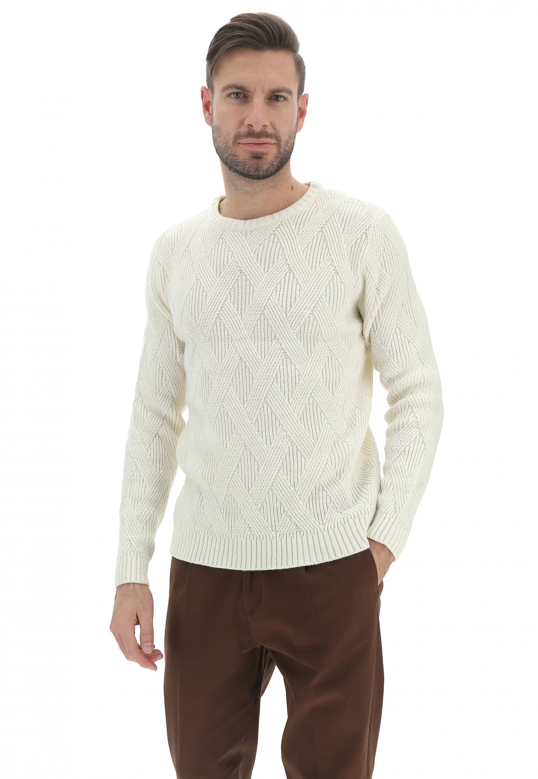 Girocollo Intrecciato Misto Lana Age Uomo 3 Girocollo Intrecciato Misto Lana Age Uomo