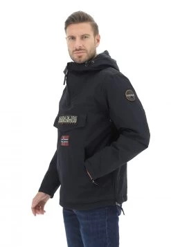 Giubbotto Felpato All'interno Napapijri Con Mezza Zip E Tasca Centrale Con Scritta Logo Ricamato