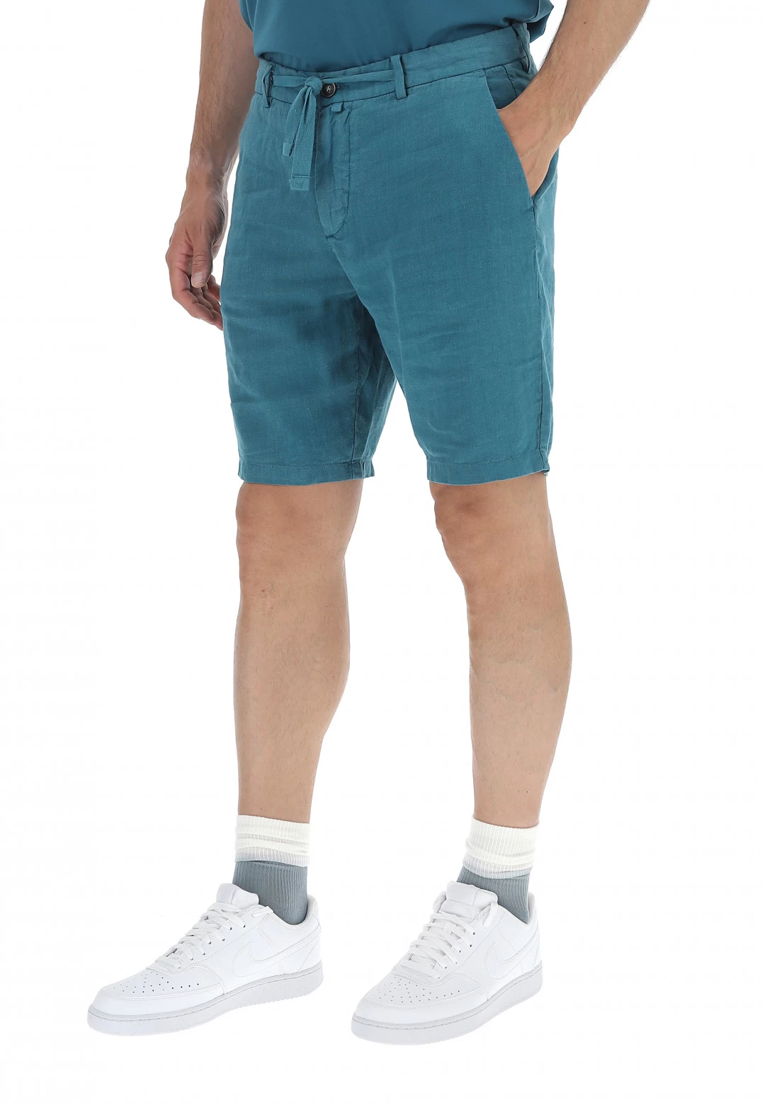 Bermuda Chino Gianni Lupo In Lino Uomo Con Coulisse 4 Bermuda Chino Gianni Lupo In Lino Uomo Con Coulisse - immagine 2