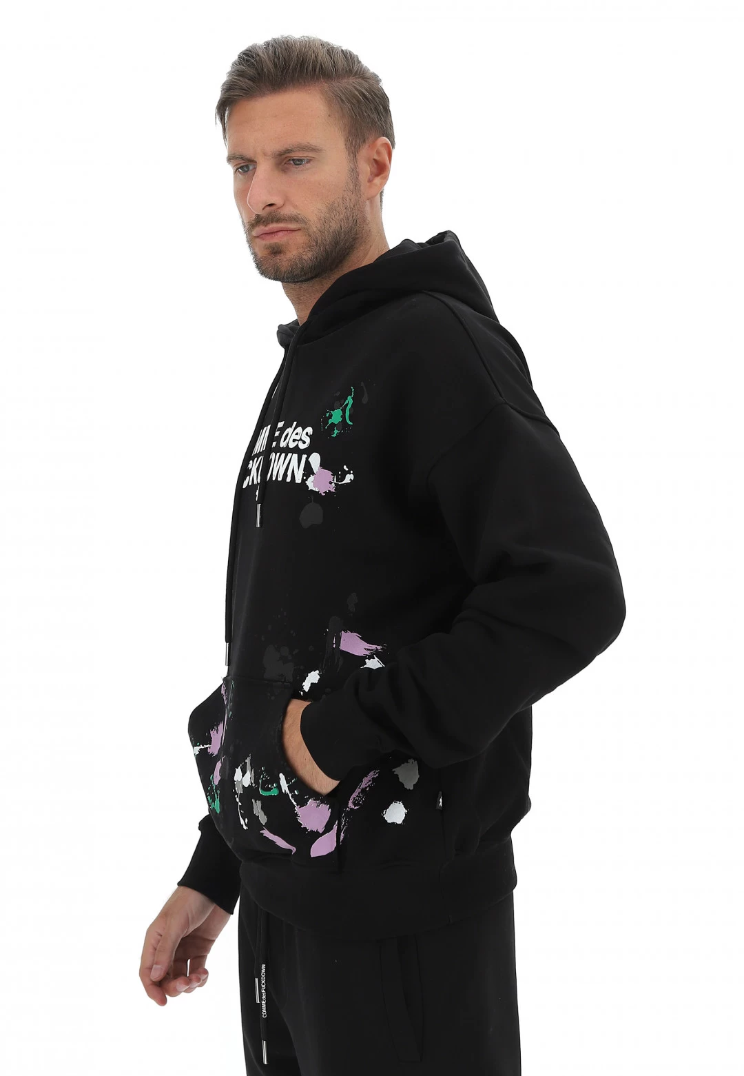 Felpa Comme Des Fuckdown In Cotone Felpato E Stampa Frontale Mde In Italy 4 Felpa Comme Des Fuckdown In Cotone Felpato E Stampa Frontale Mde In Italy - immagine 2