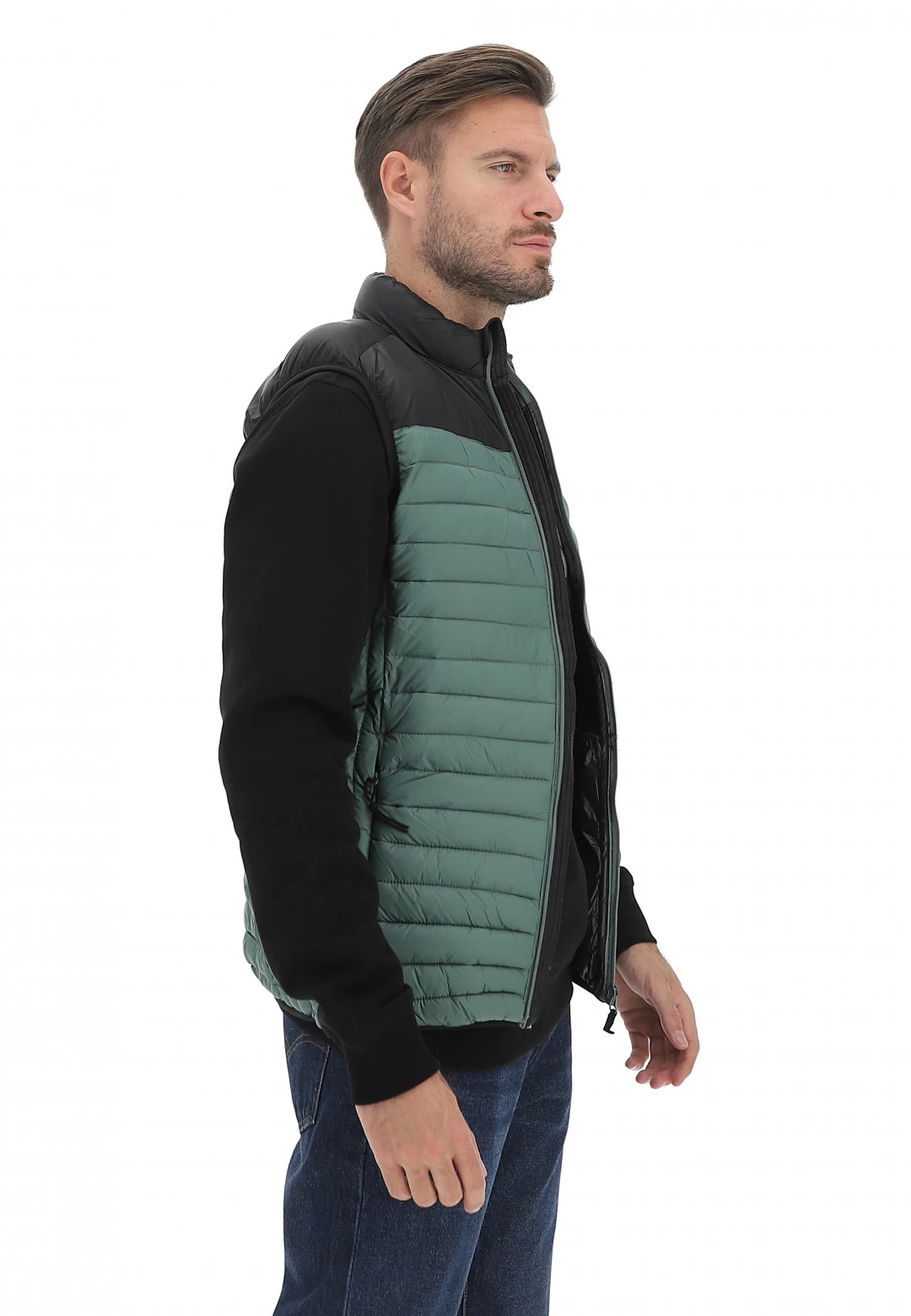 Gilet Blend Full Zip Bicolor Primo Peso 4 Gilet Blend Full Zip Bicolor Primo Peso - immagine 2