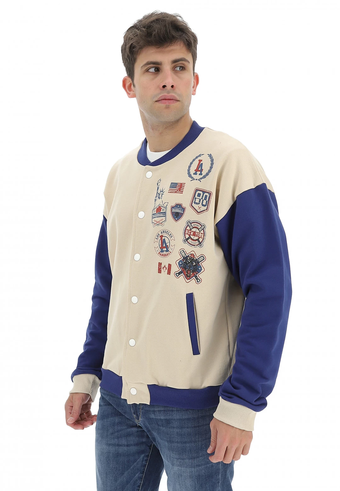 Giacca In Cotone Garzato Taglio Bomber Age 3 Giacca In Cotone Garzato Taglio Bomber Age