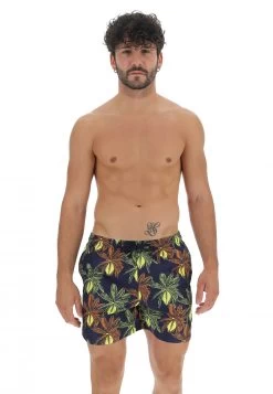 Boxer Mare Con Stampa Fiori All Over