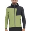Giacca Pile Outdoor Cmp Uomo Con Cappuccio E Tramatura Rigata All Over