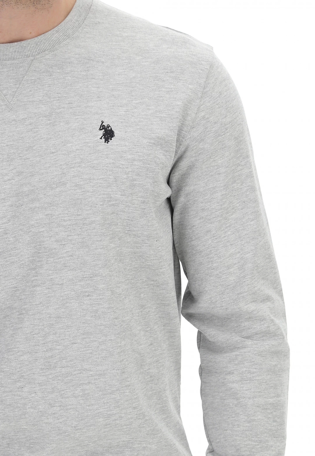 Felpa Girocollo U.s. Polo Assn. Uomo Basic Con Logo Piccolo Ricamato A Contrasto 12 Felpa Girocollo U.s. Polo Assn. Uomo Basic Con Logo Piccolo Ricamato A Contrasto - immagine 10