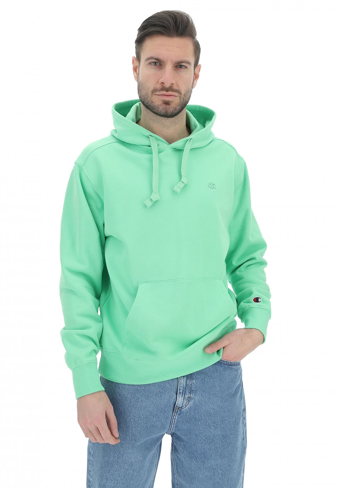 Felpa Con Cappuccio Champion E Logo Ricamato 8 Felpa Con Cappuccio Champion E Logo Ricamato - immagine 6