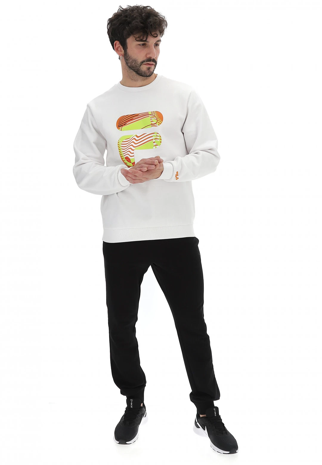 Felpa Uomo Girocollo Fila 689033 Con Logo Multicolor 6 Felpa Uomo Girocollo Fila 689033 Con Logo Multicolor - immagine 4