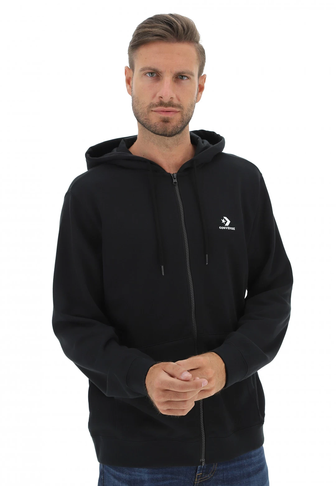 Felpa Garzata Converse 10023871 Con Logo Ricamato 3 Felpa Garzata Converse 10023871 Con Logo Ricamato