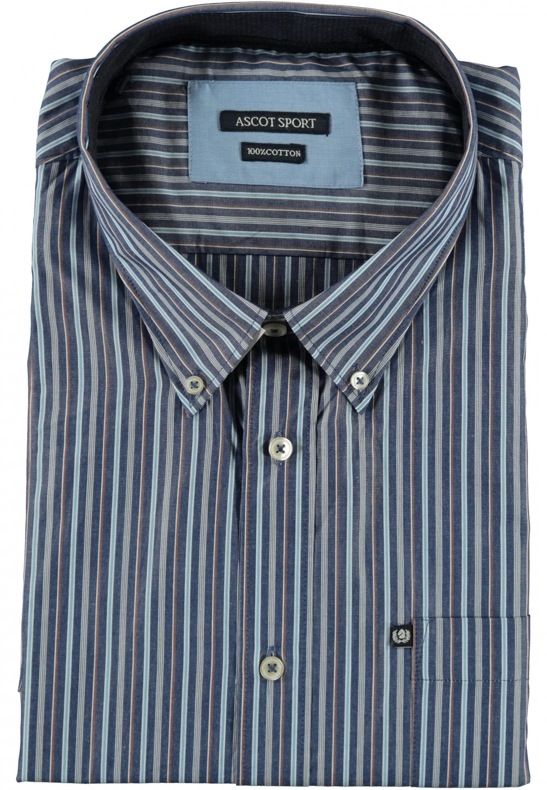 Camicia Manica Lunga Ascot Sport Comfort Fit In Cotone 3 Camicia Manica Lunga Ascot Sport Comfort Fit In Cotone