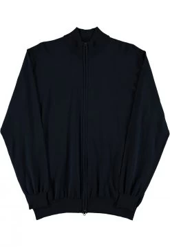 Maglia Full Zip Basic In Cotone Bottega Umbra Comfort Fit