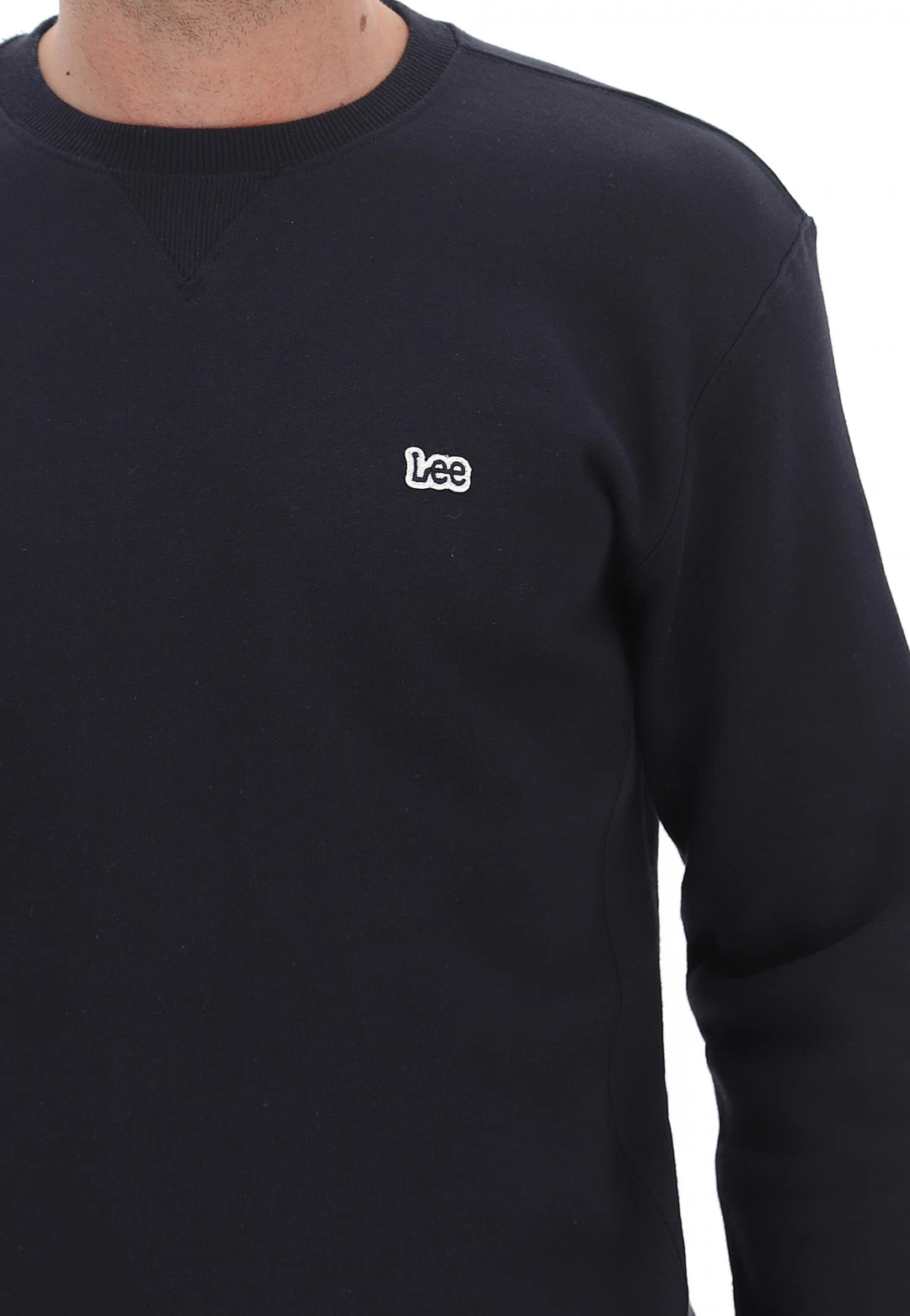 Felpa Girocollo Uomo Lee Tinta Unita Con Patch Logo 7 Felpa Girocollo Uomo Lee Tinta Unita Con Patch Logo - immagine 5