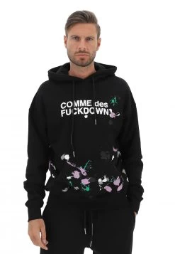 Felpa Comme Des Fuckdown In Cotone Felpato E Stampa Frontale Mde In Italy