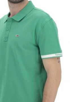 Polo Tommy Jeans Uomo Con Logo Piccolo Sul Petto E Bordi Su Maniche -Negozio Da Uomo Alla Moda 5205bcb8c69a0700b3d465f3967bf991