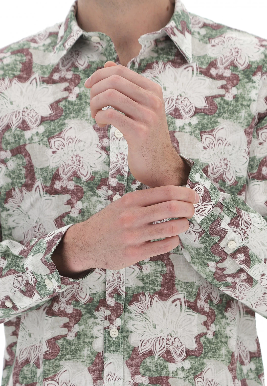 Camicia Keyjey Dnm Misto Lino In Fantasia Fiori 7 Camicia Keyjey Dnm Misto Lino In Fantasia Fiori - immagine 5