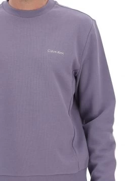 Felpa Girocollo Calvin Klein Uomo Con Logo In Rilievo A Contrasto -Negozio Da Uomo Alla Moda 541b99f783590e5cf073080452846c70