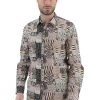 Camicia Casual Uomo Age In Msto Lino E Cotone Con Fantasia Astratta -Negozio Da Uomo Alla Moda 5485ba812b9efd47c5b1ceeaf84303cb
