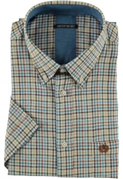 Camicia Manica Corta Fantasia Misto Lino -Negozio Da Uomo Alla Moda 549ae064b77d3479b1c0c837bb8703c6